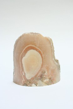 Science/Nature, Stone, QUARTZ,RINGS W/IVORY CENTER,SMOOTH/ROUGH SIDES, ROCK, PINK