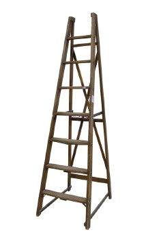 Ladder, Wood, FREESTANDING, LIBRARY / GENERAL STORE ETC., 7 STEPS, 
