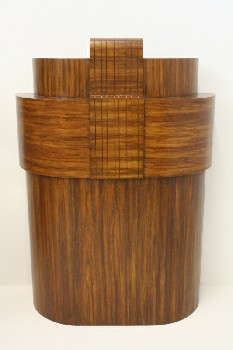 Podium, Misc, LECTERN, CURVED SIDES, STEPPED FRONT, VINTAGE, WOOD, BROWN