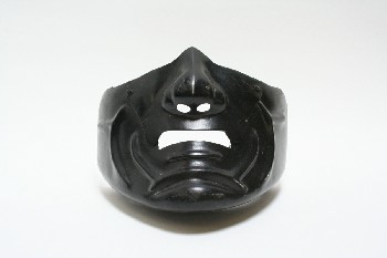 Military, Armour, LOWER FACE PIECE, JAPANESE, MASK, MOUTH / CHIN GUARD, METAL, BLACK