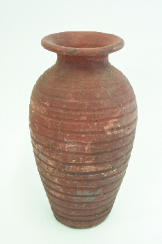 Vase, Terracotta, PRIMITIVE LOOK, HORIZONTAL LINES / STRIPES, TERRA COTTA, BROWN