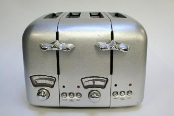Appliance, Toaster, 4 SLOTS, BRUSHED FINISH, NO ELECTRICAL CORD, METAL, SILVER