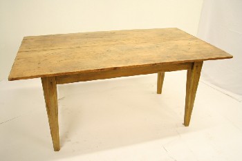 Table, Kitchen, HARVEST STYLE,SQUARE TAPERED LEGS, WOOD, BROWN