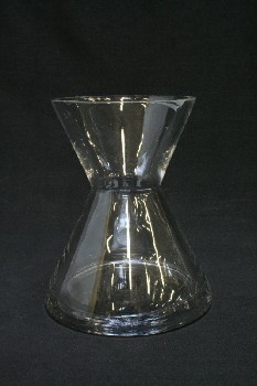 Vase, Glass, PLAIN, SMOOTH, PINCHED / HOURGLASS SHAPE, GLASS, CLEAR