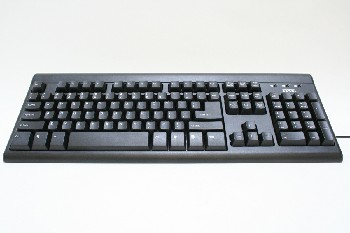Computer, Keyboard, USB, PLASTIC, BLACK
