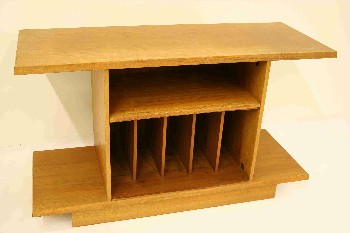 Stand, TV, TEAK, LOWER SHELVES HOLD RECORD ALBUMS, VINTAGE, ENTERTAINMENT CENTER, WOOD, BROWN