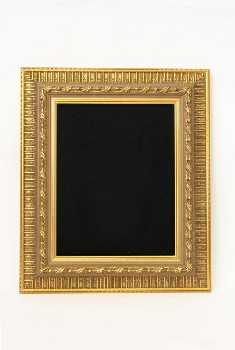Art, Frame , ORNATE GOLD FRAME, EMPTY - (Not Identical To Photo), WOOD, BLACK
