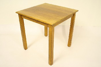 Table, Misc, SQUARE TOP W/SQUARE LEGS (Not Exactly As Pictured, Has Been Painted), WOOD, BROWN