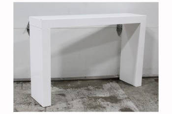 Table, Console, SOFA / HALL TABLE, GLOSSY, PLAIN SIDES & TOP, LACQUER, WHITE