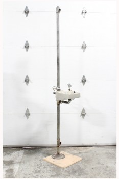 Plumbing, Miscellaneous, OLD STYLE SHOWER POLE W/SMALL METAL SINK, EYE WASH STATION, SQUARE BOARD BASE (18x18