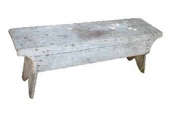 Bench, Rustic, PLANK SEAT W/NAILS, POINTED LEGS, RUSTIC, WOOD, NATURAL