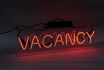 Neon, Miscellaneous, CLEARABLE, HOTEL/MOTEL "VACANCY," IN RECTANGULAR PLEXI FRAME, RED