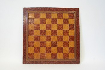 Game, Chess, CHESS / CHECKERS, HOMEMADE, WOOD, BROWN