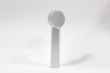 Bar, Taps, BEER TAP PULL HANDLE,CIRCLE END,BLANK,NO LOGO, GLITTERY , CERAMIC, SILVER