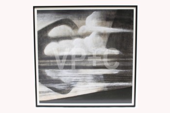 Art, Print, CLEARED, GICLEE, ABSTRACT LANDSCAPE, BLACK FRAME, GICLEE, BLACK