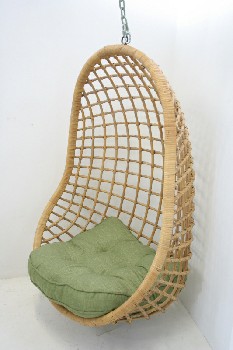 Chair, Misc, HANGING PATIO SWING, BASKET CHAIR, RATTAN, NATURAL