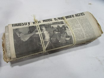 Bundle, Vintage, Folded Vintage Newspaper, OFFWHITE
