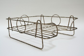 Desktop, Paper Tray, SOLDERED WIRES W/RINGS ON SIDES, METAL, SILVER