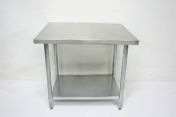 Table, Stainless Steel, LOWER SHELF, STAINLESS STEEL, SILVER