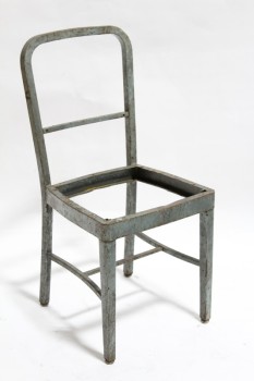 Chair, Misc, CHAIR FRAME, NO SEAT OR BACK, AGED, DISTRESSED, METAL, GREY