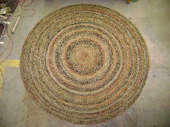 Rug, Coil, ROUND - This Rug Does Not Lay Flat, Condition Not Identical To Photo, FABRIC, MULTI-COLORED