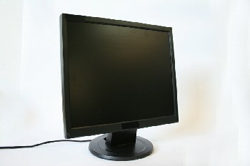 Computer, Monitor, ROUND BASE , PLASTIC, BLACK