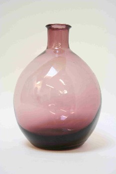 Vase, Glass, ROUND, SMOOTH, DARKER AT BASE, GLASS, PURPLE