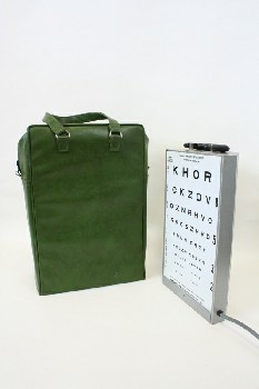 Medical, Misc, EYE TEST CHART ILLUMINATOR W/HANDLE, Condition Not Identical To Photo, METAL, GREY