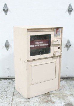 Street, Newspaper Box, FREESTANDING NEWSPAPER VENDING RACK OR DISPENSER, USED, AGED - Newspaper Boxes May Be Professionally Painted & Have Graphics Or Decals Added. Condition & Colour May Not Be Identical To Photo., METAL