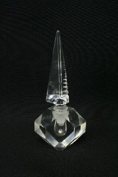 Vanity, Bottle, PERFUME, MANY SIDED, FACETED, Not Identical To Photo, GLASS, CLEAR