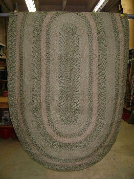 Rug, Coil, 5FTx8FT, OVAL, FABRIC, GREEN