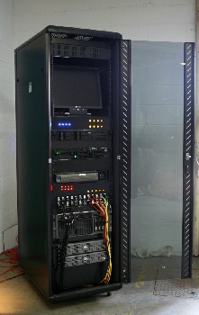 Server, Server Rack, COMPUTER SERVER RACK, ROLLING  (Server Rack Components May Not Be Exactly As Pictured), METAL, BLACK
