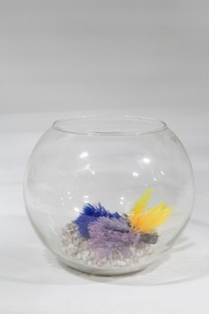 Pets, Aquarium, EMPTY GLASS FISH BOWL, GLASS, CLEAR