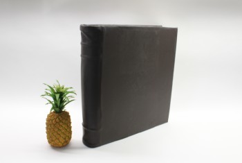 Book, Prop, LIGHTWEIGHT, OVERSIZED LARGE BOOK, PLAIN, NO TITLE, LEATHER LOOK COVER, SHOWMADE, FOAM, BROWN
