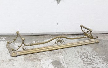 Fireplace, Misc, FIREPLACE FENDER GATE / GUARD, ANTIQUE, VICTORIAN, PATINA, AGED, METAL, BRASS