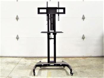 Computer, Stand, MOBILE, FLAT PANEL TV/MONITOR MOUNT, ROLLING, METAL, BLACK