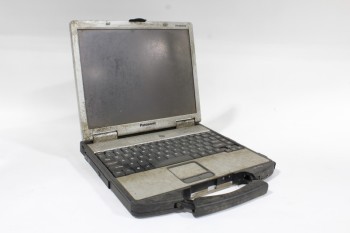 Computer, Laptop, "TOUGHBOOK" INDUSTRIAL/WORK LAPTOP, AGED , PLASTIC, BLACK
