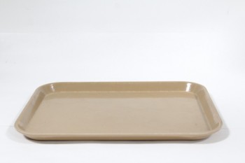 Restaurant, Supplies, CAFE/CAFETERIA, FOOD TRAY W/ LIP, Condition May Vary, PLASTIC, TAN