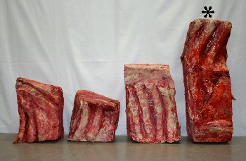 Meat, Animal (Fake), REALISTIC COW RIB PART (**INDICATED IN PHOTO), FOAM, RED