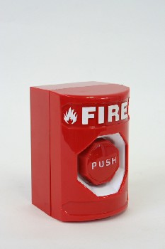 Fire, Box, WALLMOUNT,PUSH BUTTON STOPPER, PLASTIC, RED