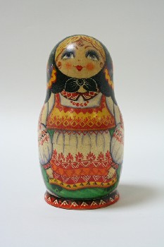 Toy, Doll, RUSSIAN NESTING DOLL, WOOD, MULTI-COLORED