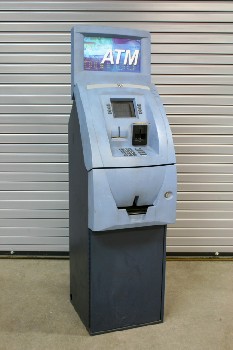 Store, ATM, CASH/BANK MACHINE,STANDING, METAL, BLUE