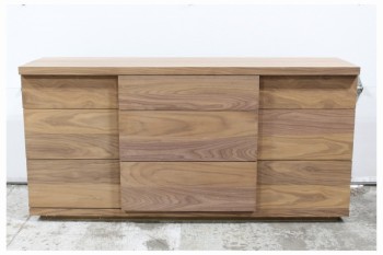 Dresser, Miscellaneous, GRADUATED DRAWER SIZES, 9 DRAWERS, OAK, WOOD, BROWN