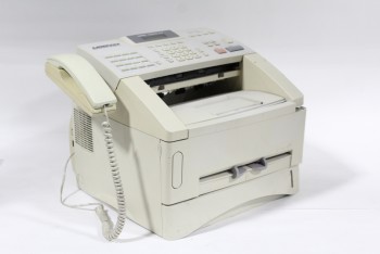 Phone, Fax Machine, FAX & COPIER, MANUFACTURE YEAR: 2000 , PLASTIC, OFFWHITE