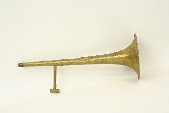 Music, Brass, TROMBONE W/PARTS MISSING, WIND INSTRUMENT, INCOMPLETE, AGED, DISTRESSED, METAL, BRASS
