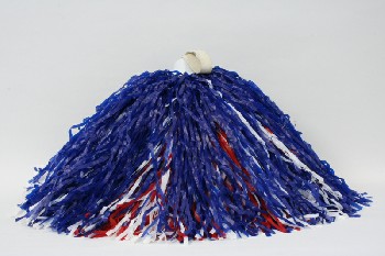 Sport, Cheerleading, CHEERLEADER POM POM,1 ONLY,RED/WHITE & BLUE COLOURS, PLASTIC, MULTI-COLORED
