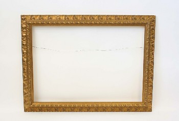Art, Frame , 3x4',ORNATE RELIEF BORDERS W/BLK SHADING, EMPTY, WOOD, GOLD