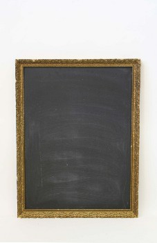 Board, Chalkboard, BLACKBOARD, ORNATE RELIEF FRAMED, RECTANGULAR, WOOD, GOLD