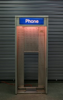 Phone, Payphone, PUBLIC PARTIAL TELEPHONE BOOTH / SURROUND, BLUE 