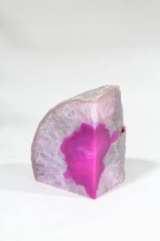 Science/Nature, Stone, AGATE, CRYSTAL, CUT, BOOKEND, ROCK, PINK